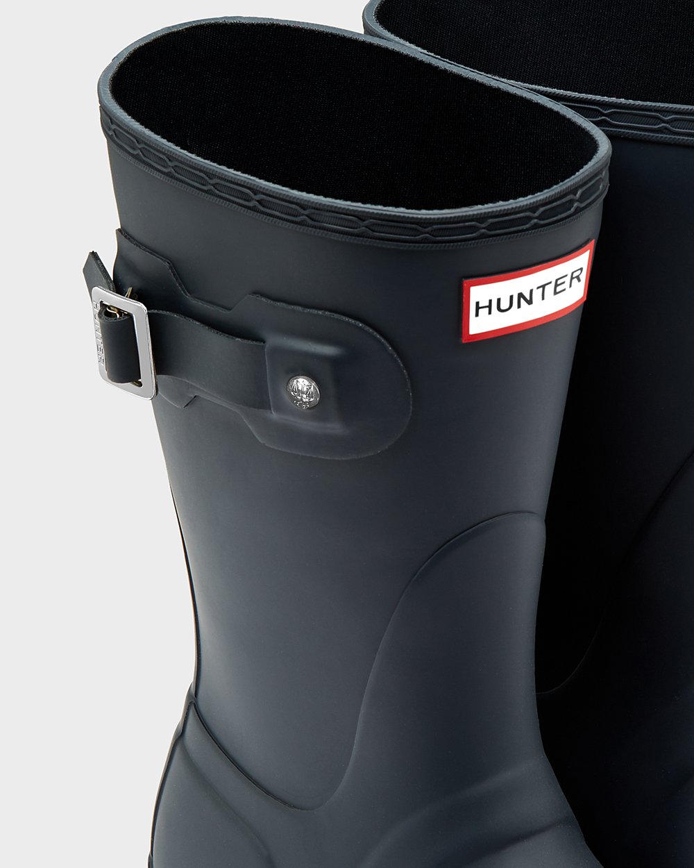 Hunter Original Short Rain Boots - Sale Womens Navy - HCVJSR845